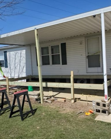Porch built in a Hames Homes community